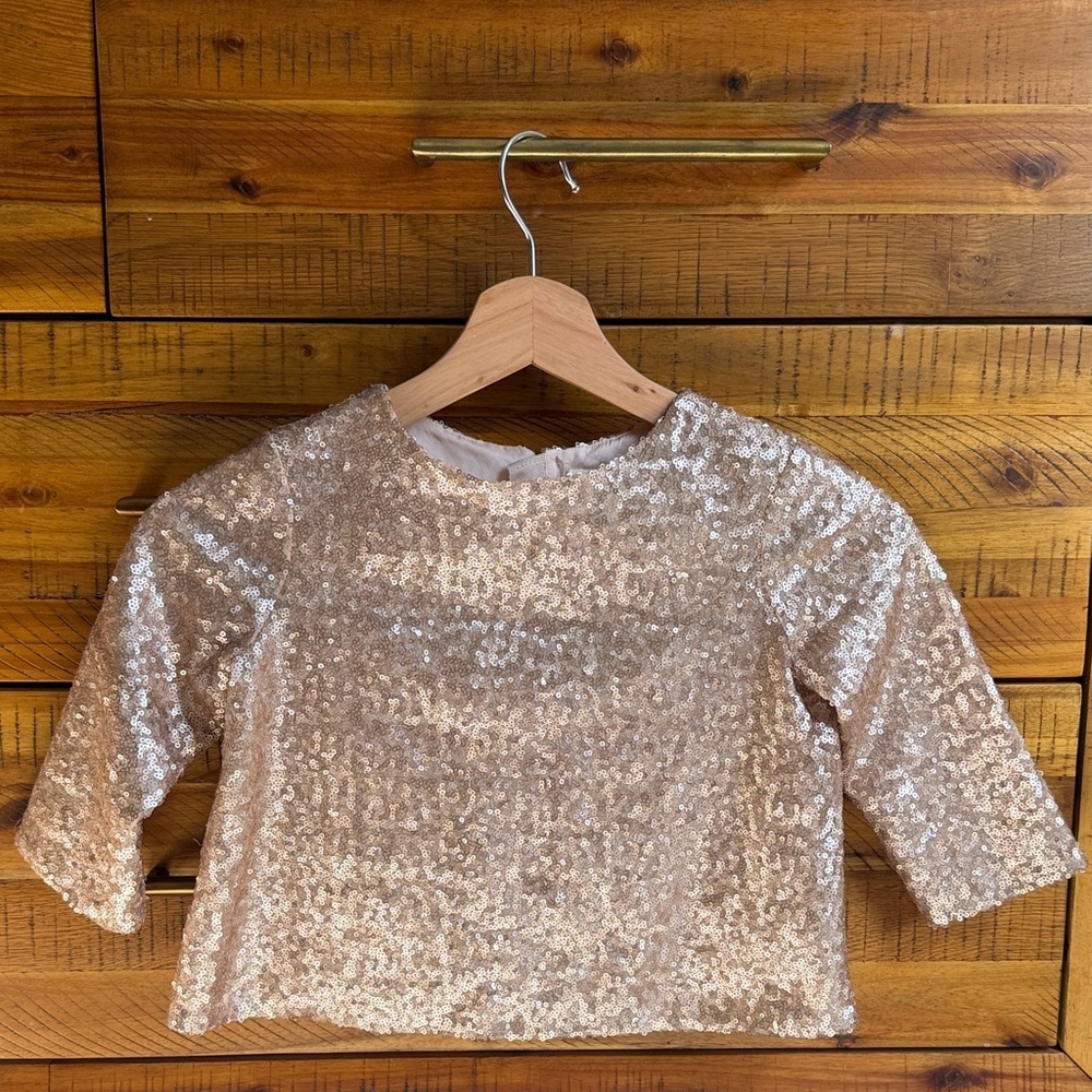 BONPOINT KIDS SEQUIN BLOUSE